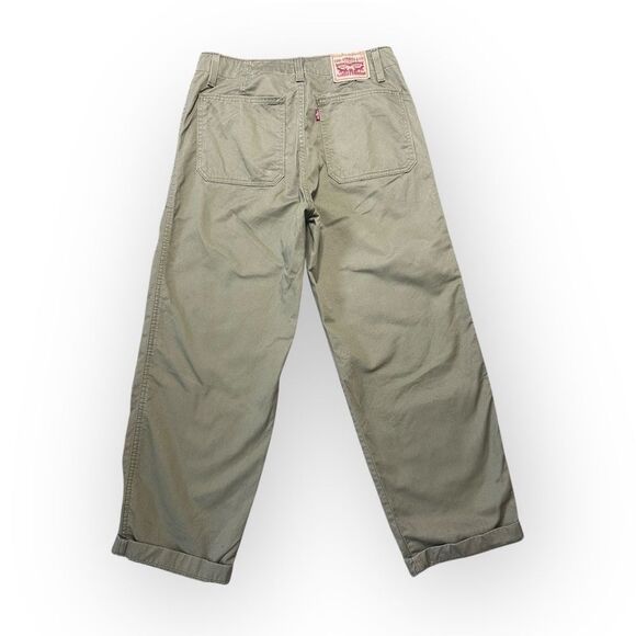 Levi’s 94 Pants Women’s 27 Baggy Mid Rise Straight Leg Martini Olive Twill - Picture 9 of 9